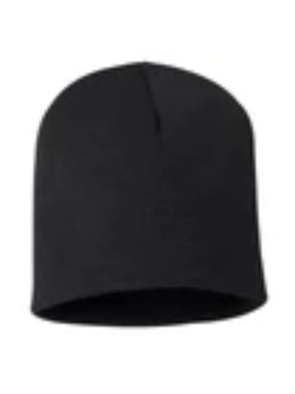 Bayside 3810 USA-Made 8.5 Inch Knit Beanie - Black